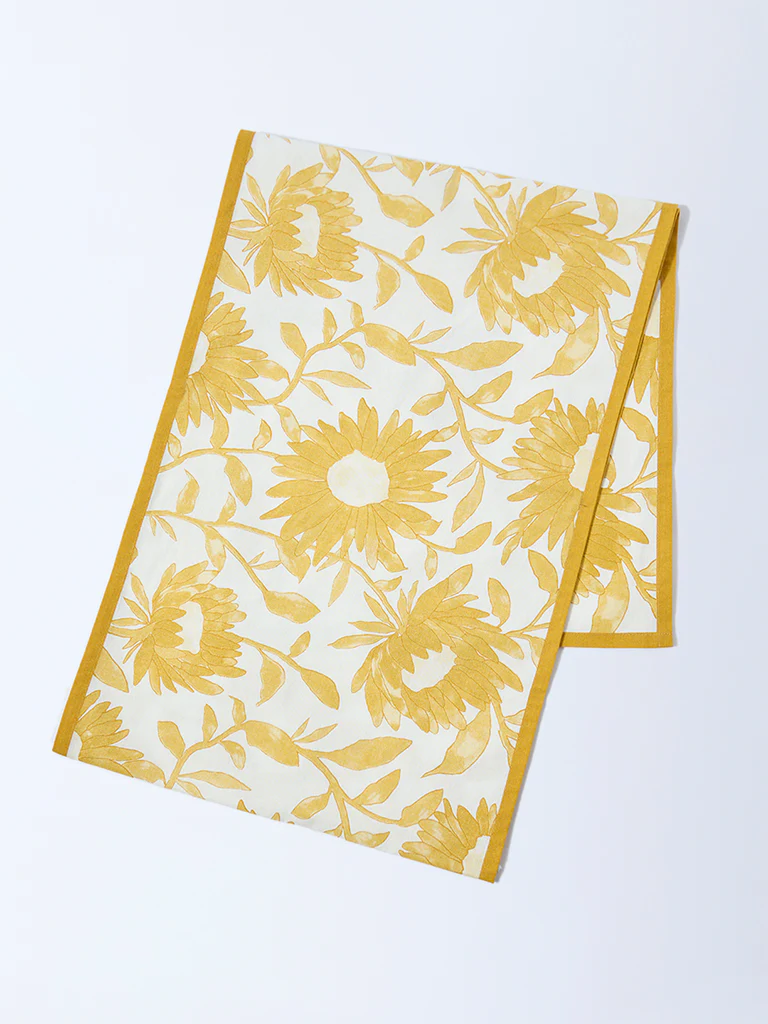 Westside Home Yellow Sunflower Design Table Runner - Image 2