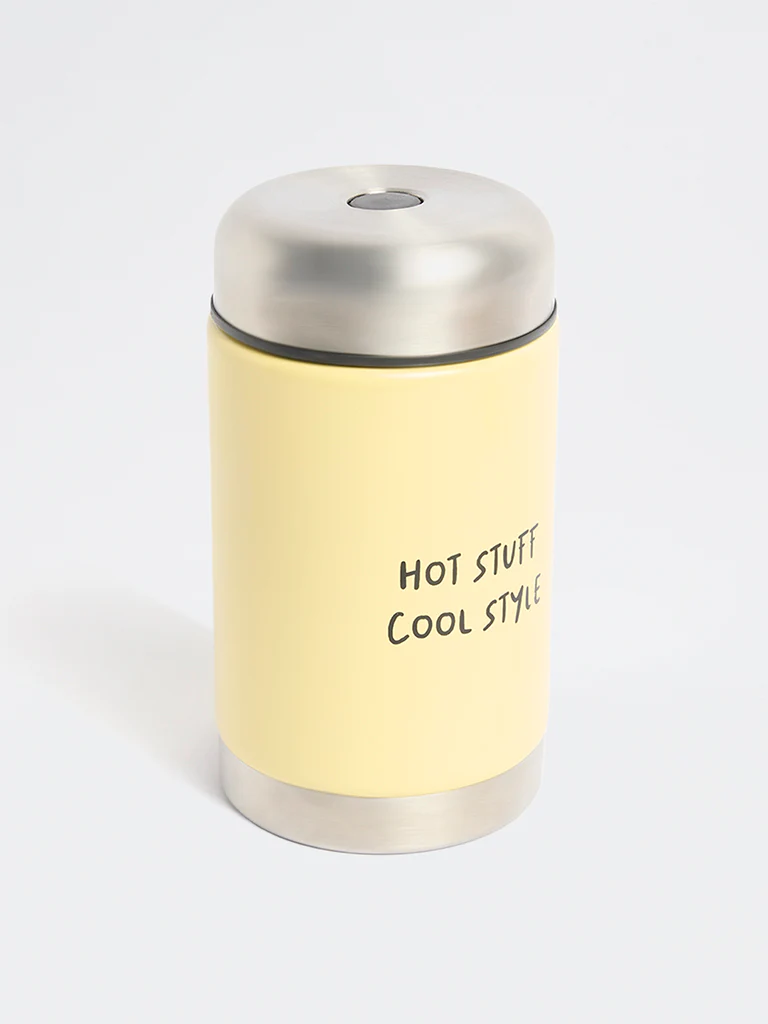 Westside Home Yellow Typographic Storage Jar - 550ML - Image 3