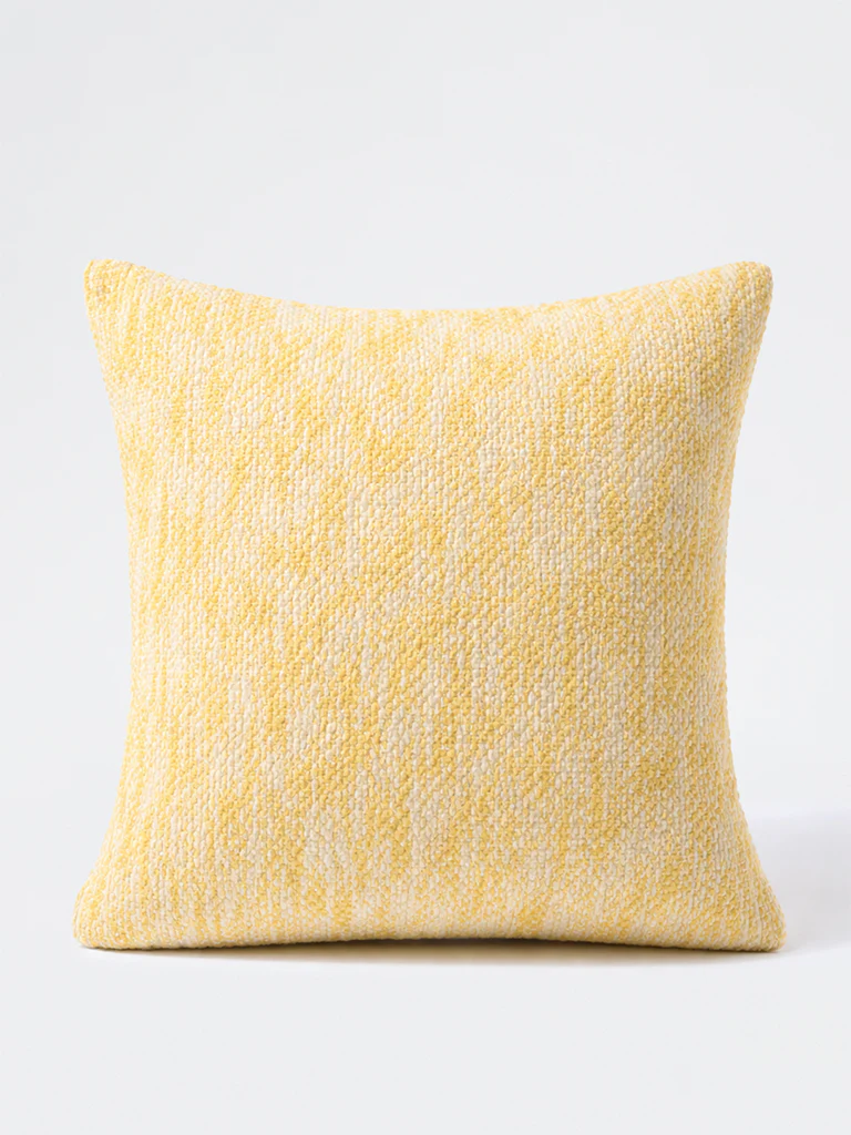 Westside Home Yellow Woven Textured Cusion Cover