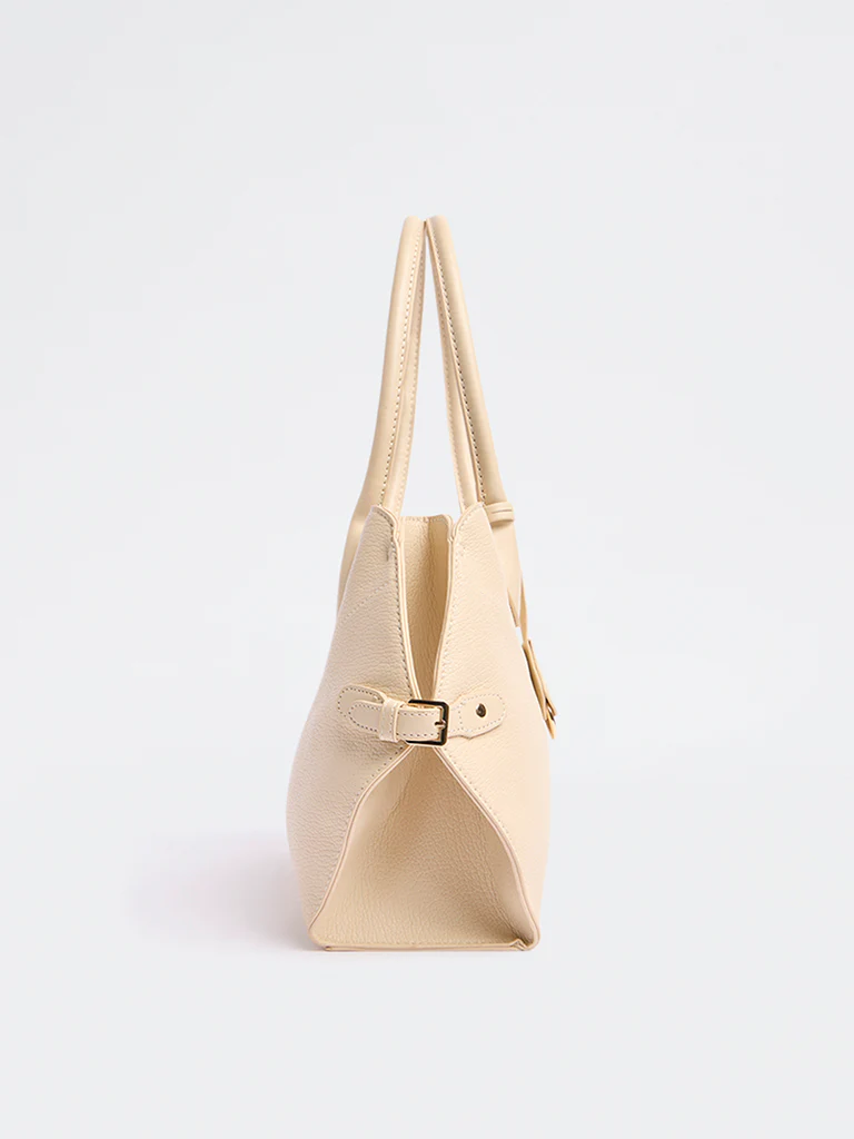 Westside Ivory Textured Mini Tote Bag - Image 3