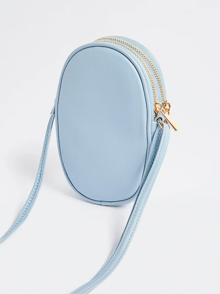 Westside Light Blue Quilted Phone Sling Bag - Image 2