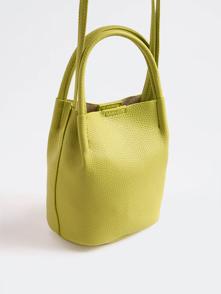 Westside Lime Textured Mobile Sling Bag with a Pouch - Image 2