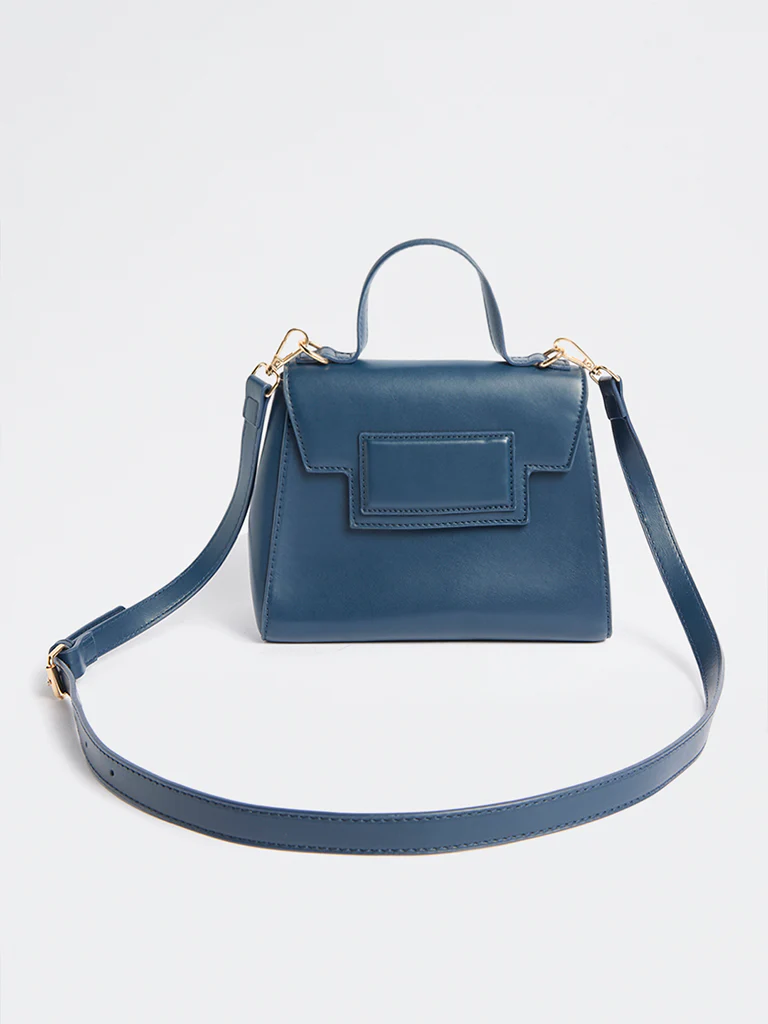 Westside Navy Satchel Bag with Sling