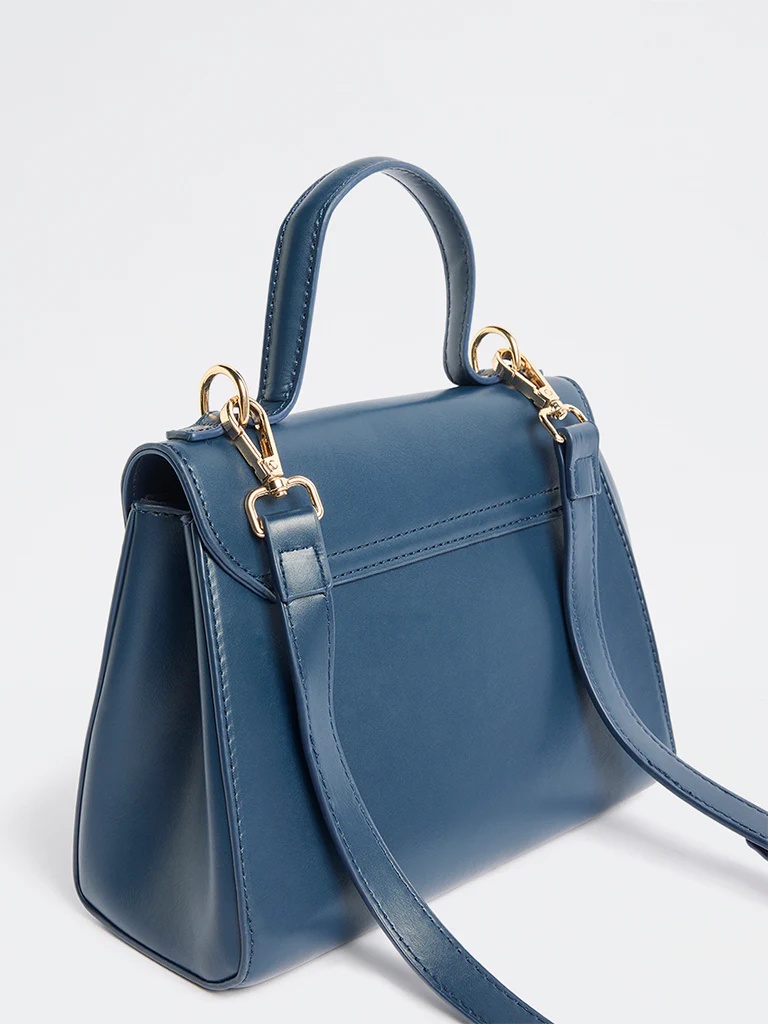 Westside Navy Satchel Bag with Sling - Image 2