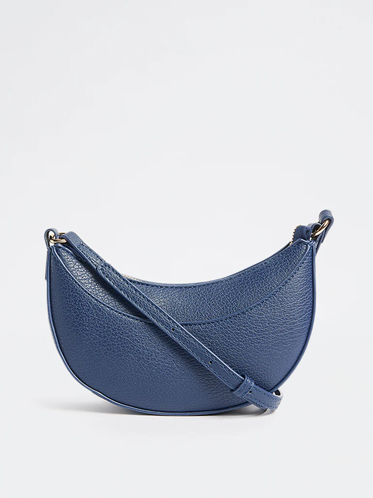 Westside Navy Textured Crescent Sling Bag - Image 4