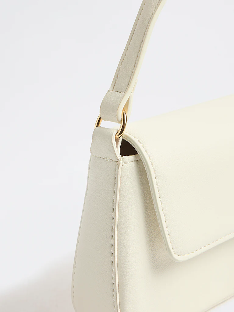 Westside Off-White Flap Crossbody Sling Bag - Image 3