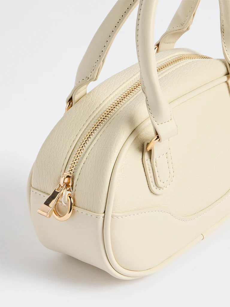 Westside Off-White Horizonal Shoulder Bag - Image 3