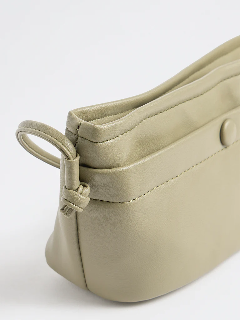 Westside Olive Button-Detail Sling Bag - Image 3