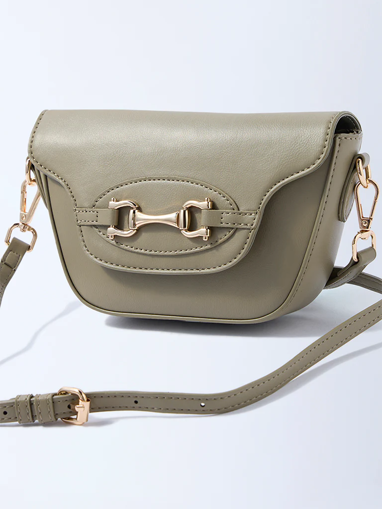 Westside Olive Hardware-Detailed Sling Bag - Image 3