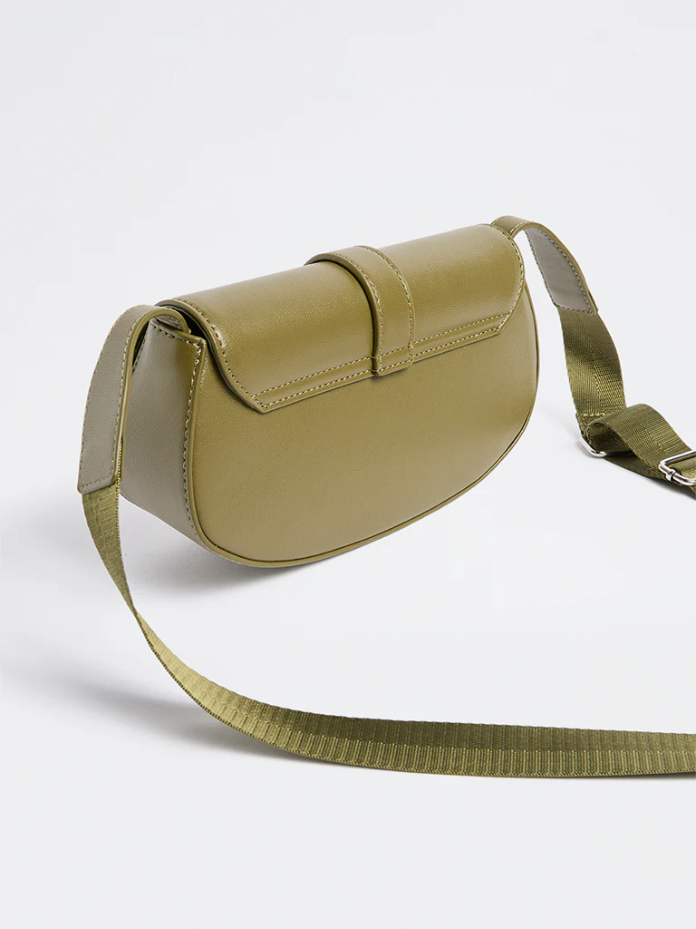 Westside Olive Saddle Sling Bag - Image 2