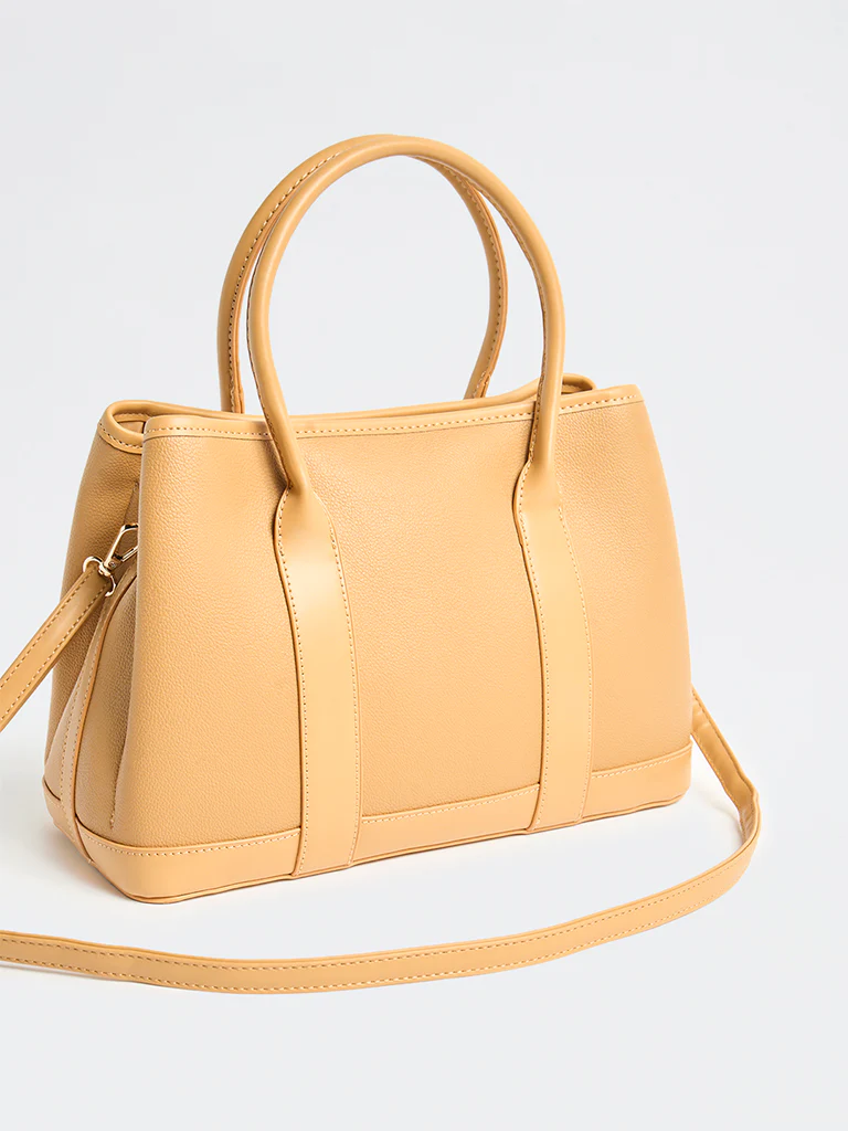 Westside Peach Textured Sling Bag - Image 2