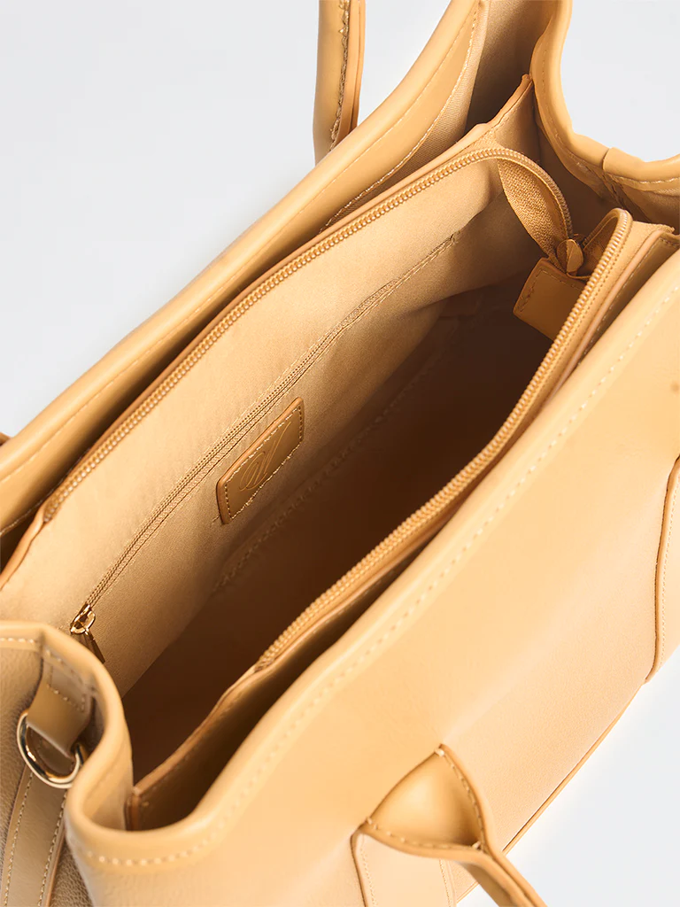 Westside Peach Textured Sling Bag - Image 4