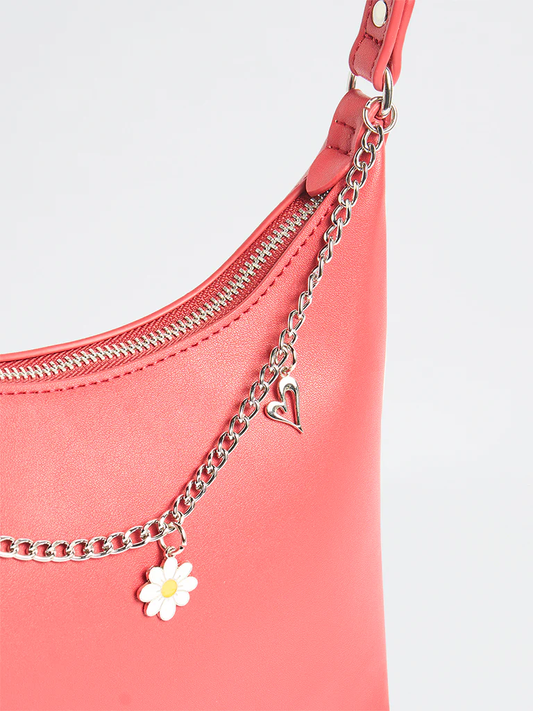 Westside Pink Charms-Detail Shoulder Bag - Image 3