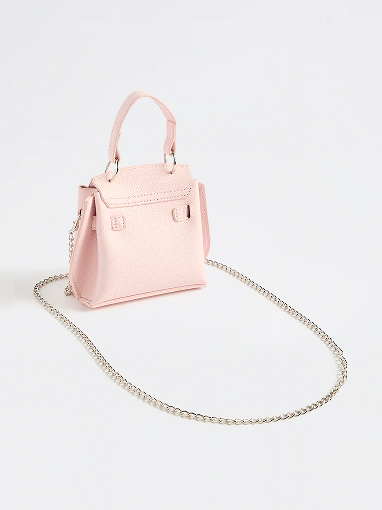 Westside Pink Textured Mini Sling Bag - Image 2