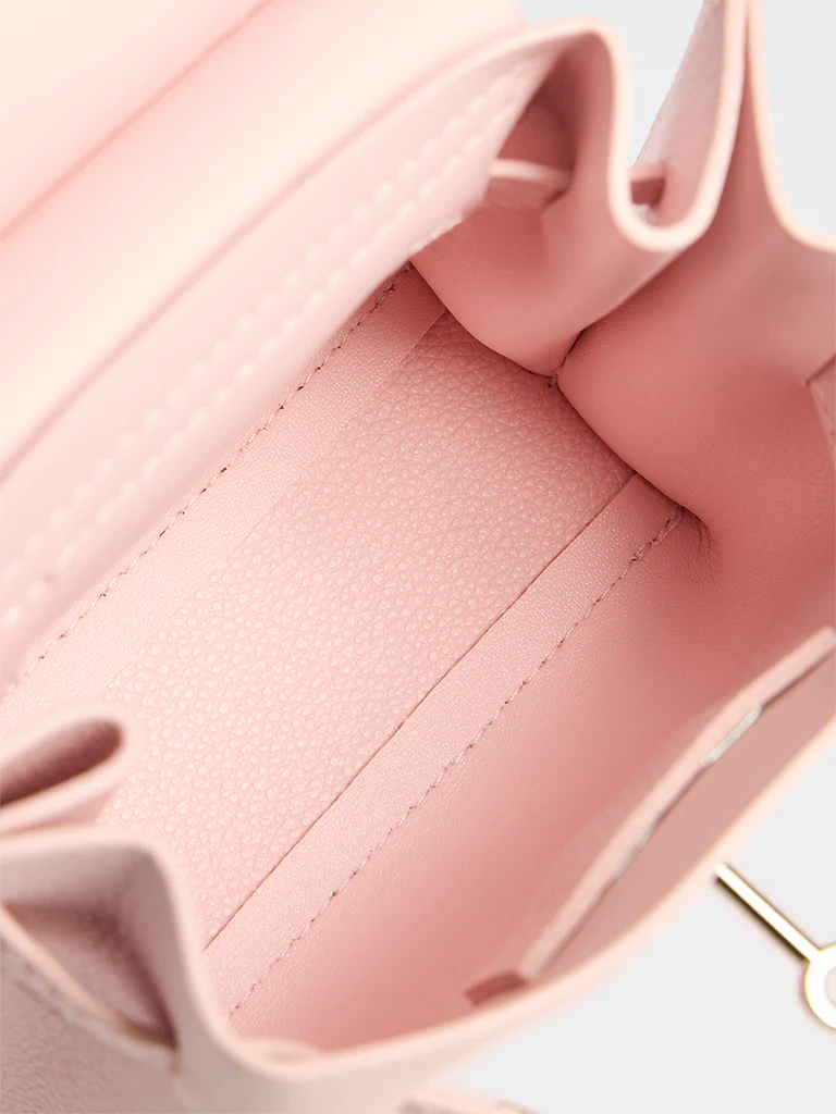 Westside Pink Textured Mini Sling Bag - Image 4
