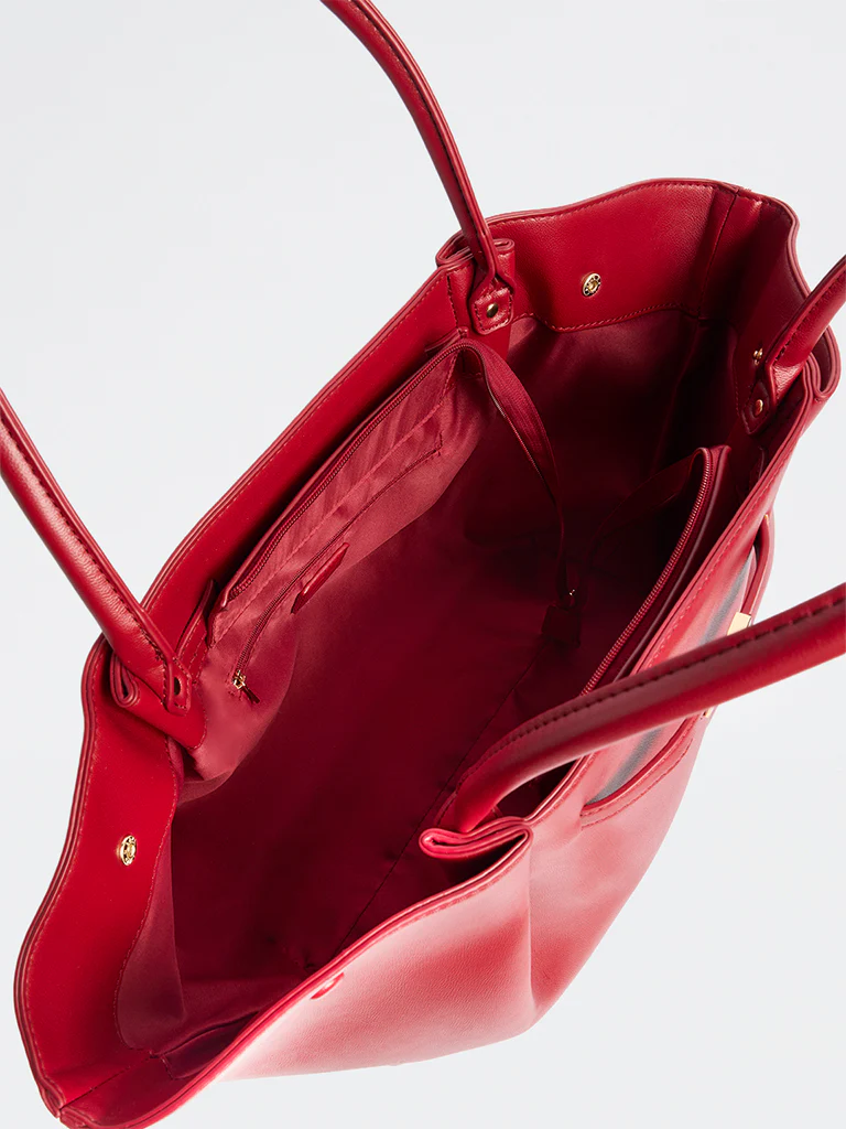 Westside Red Oversized Tote Bag - Image 4