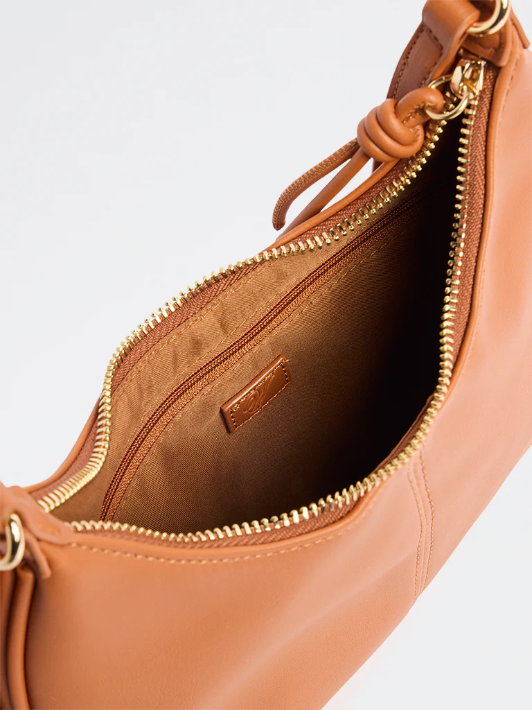 Westside Tan Crescent Sling Bag - Image 4