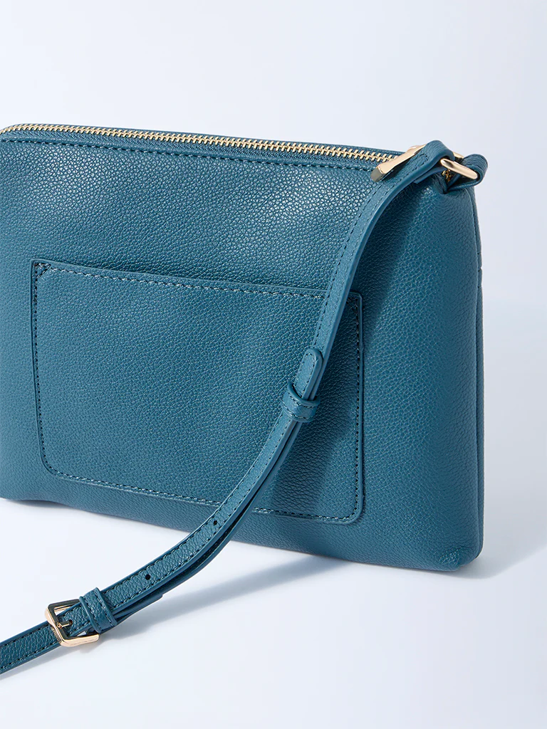 Westside Teal Pouch Sling Bag - Image 3