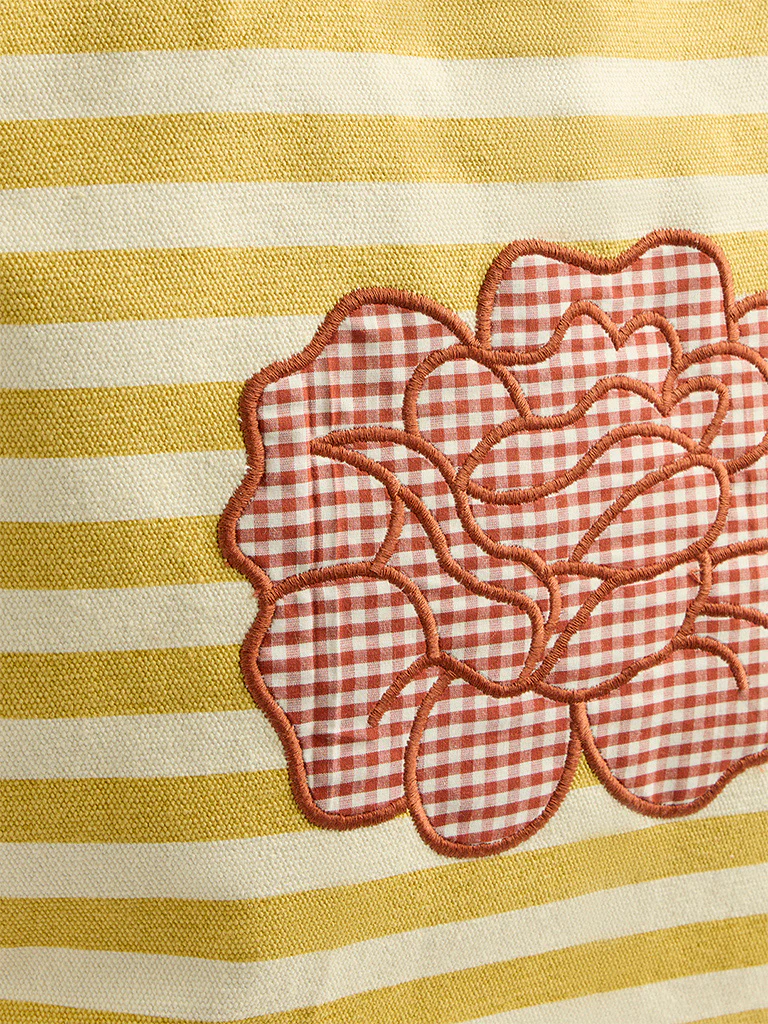 Westside Yellow Stripe-Pattern Tote Bag - Image 3