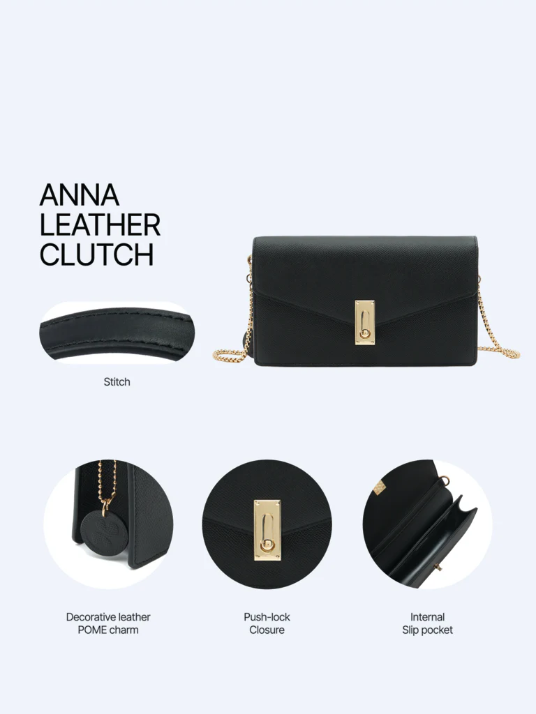 Anna Leather Clutch - Image 6