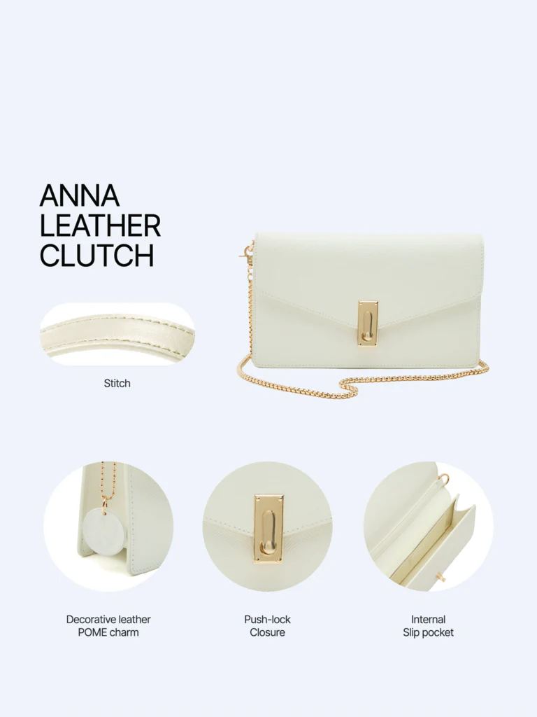 Anna Leather Clutch - Image 6