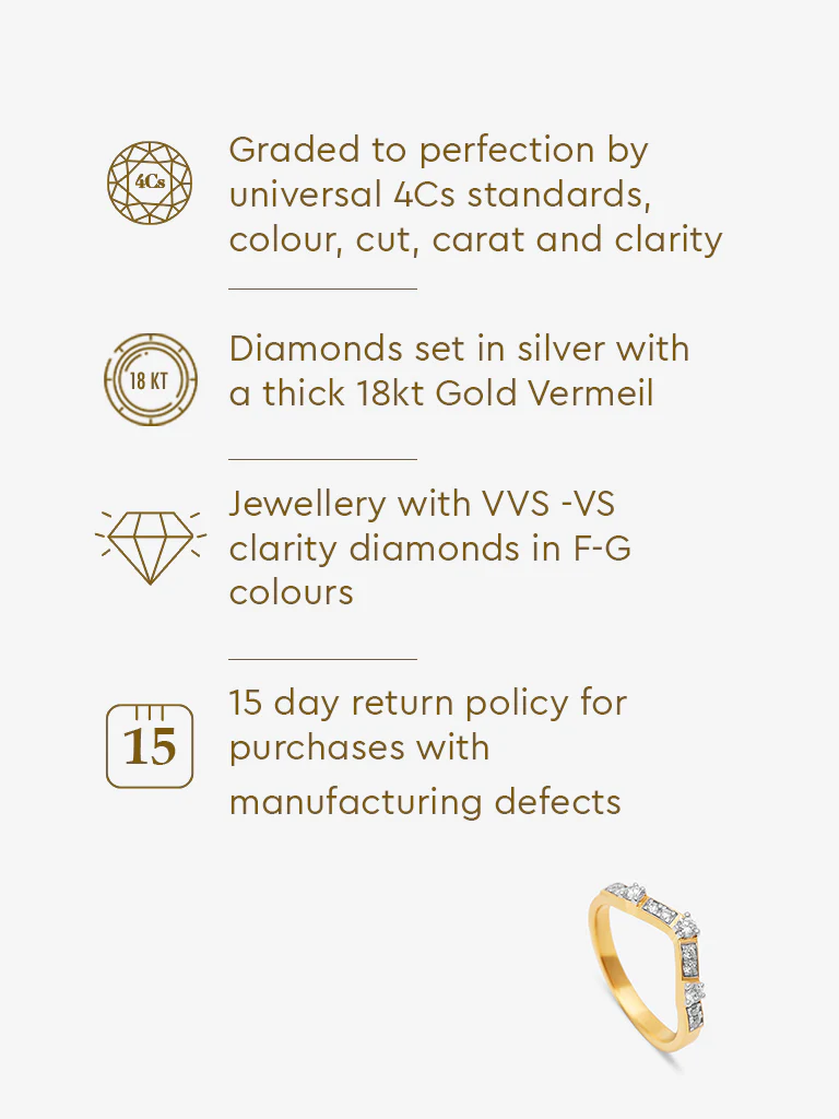 Chevron Lab Diamond Ring - Image 6