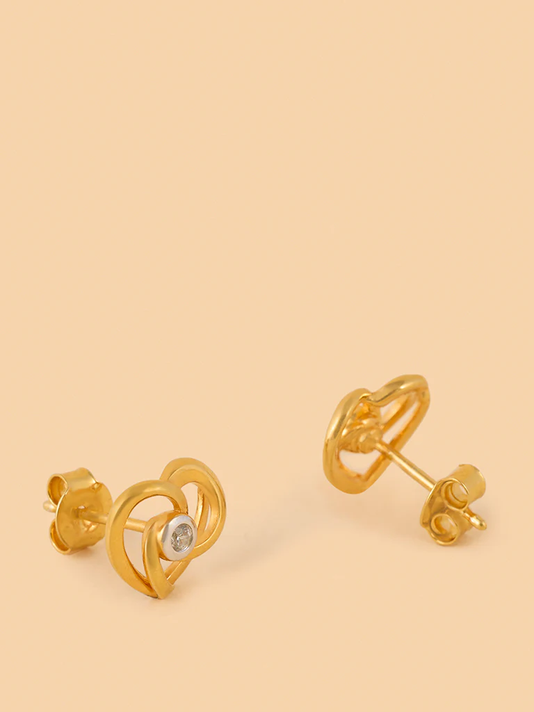 Chic Lab Diamond Ribbon Knot Studs - Image 2