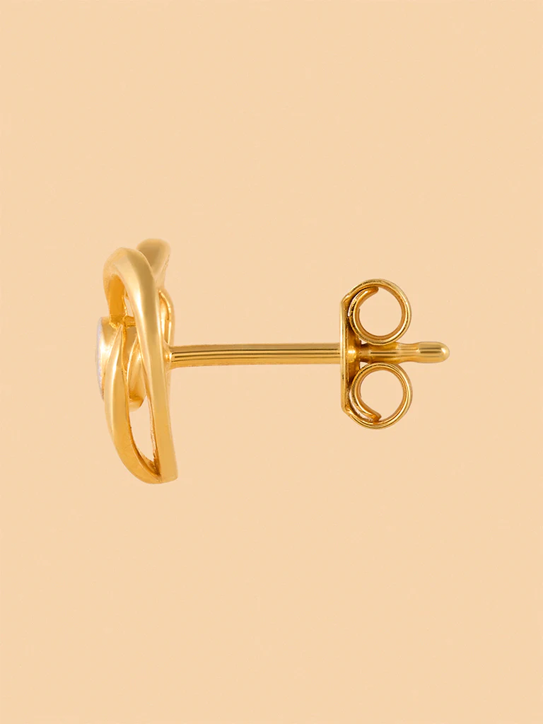 Chic Lab Diamond Ribbon Knot Studs - Image 3