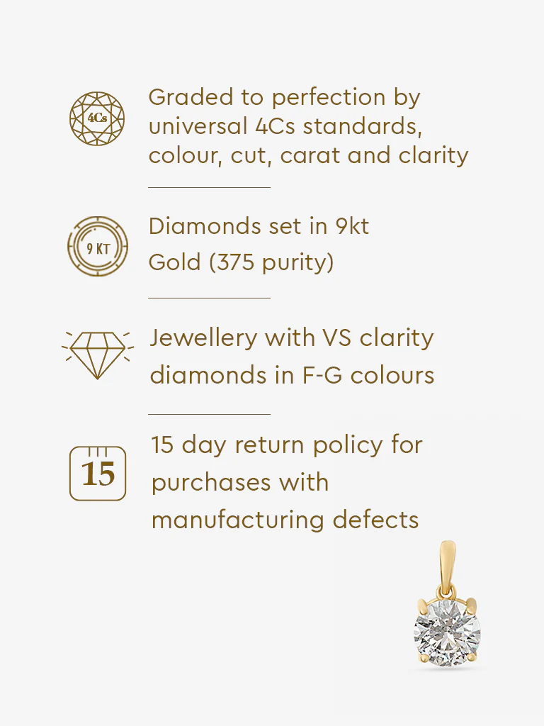 Classic Comet Solitaire Lab Diamond Pendant - Image 6