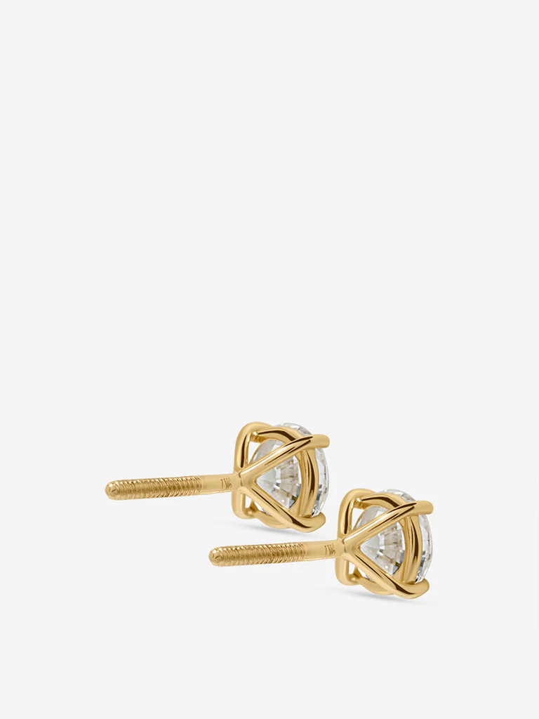 Classic Comet Solitaire Lab Diamond Stud Earring - Image 4