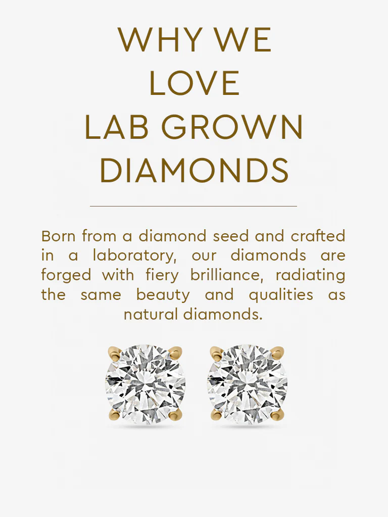 Classic Comet Solitaire Lab Diamond Stud Earring - Image 5