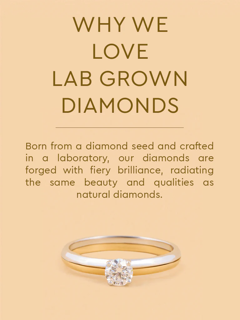 Classic Dual Tone Solitaire Lab Diamond Ring - Image 4