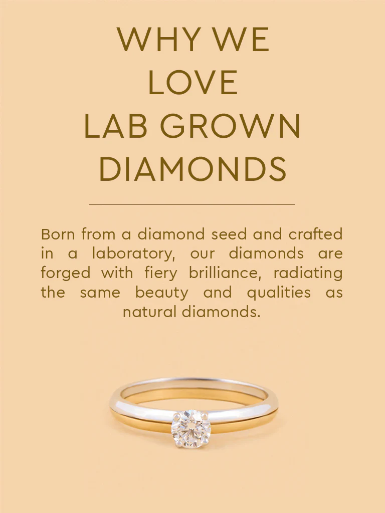 Classic Dual Tone Solitaire Lab Diamond Ring - Image 4