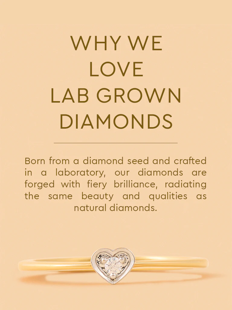 Classic Lab Diamond Pinched Shank Heart Ring - Image 4