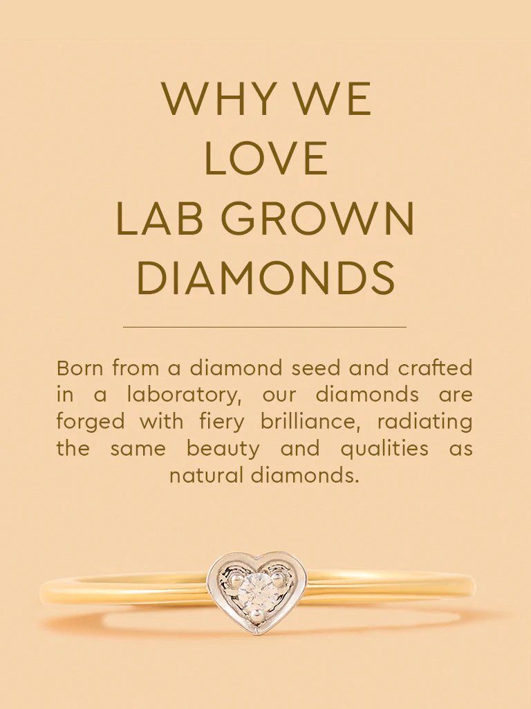 Classic Lab Diamond Pinched Shank Heart Ring - Image 4