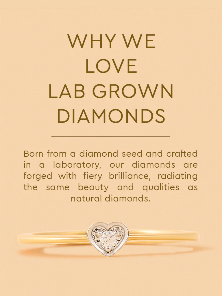 Classic Lab Diamond Pinched Shank Heart Ring - Image 4