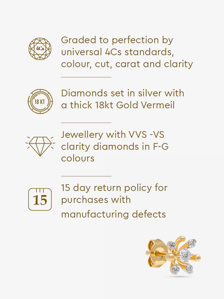 Cluster Lab Diamond Stud Earrings - Image 6