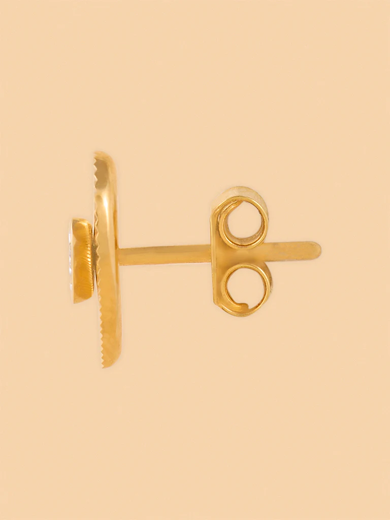 Dainty Lab Diamond Metal Halo Heart Studs - Image 3