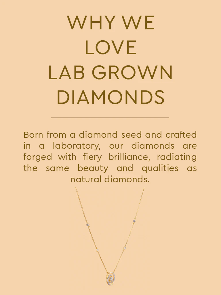 Dual Spiral Lab Diamond Pendant Necklace - Image 4
