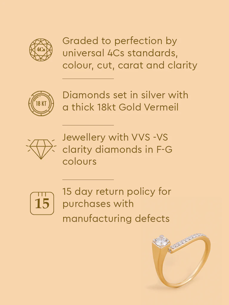 Edgy Lab Diamond Solitaire Ring - Image 6