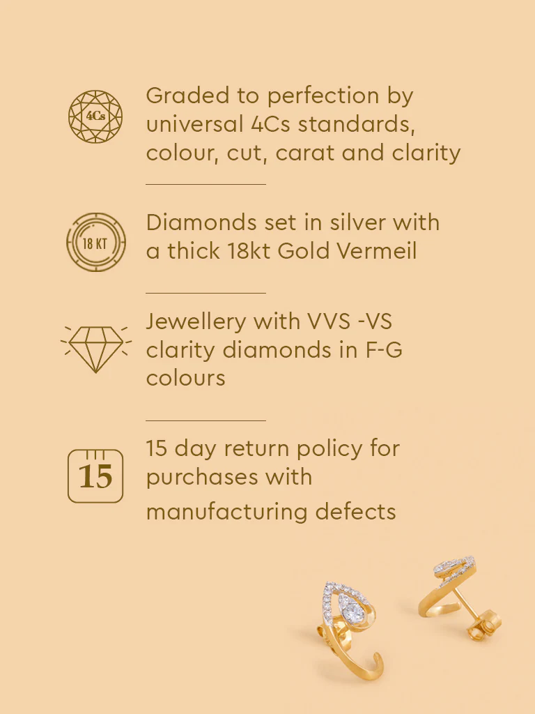 Elegant Teardrop Lab Diamond Earrings - Image 5