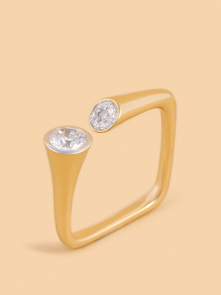 Elegant Twin Lab Diamond Ring