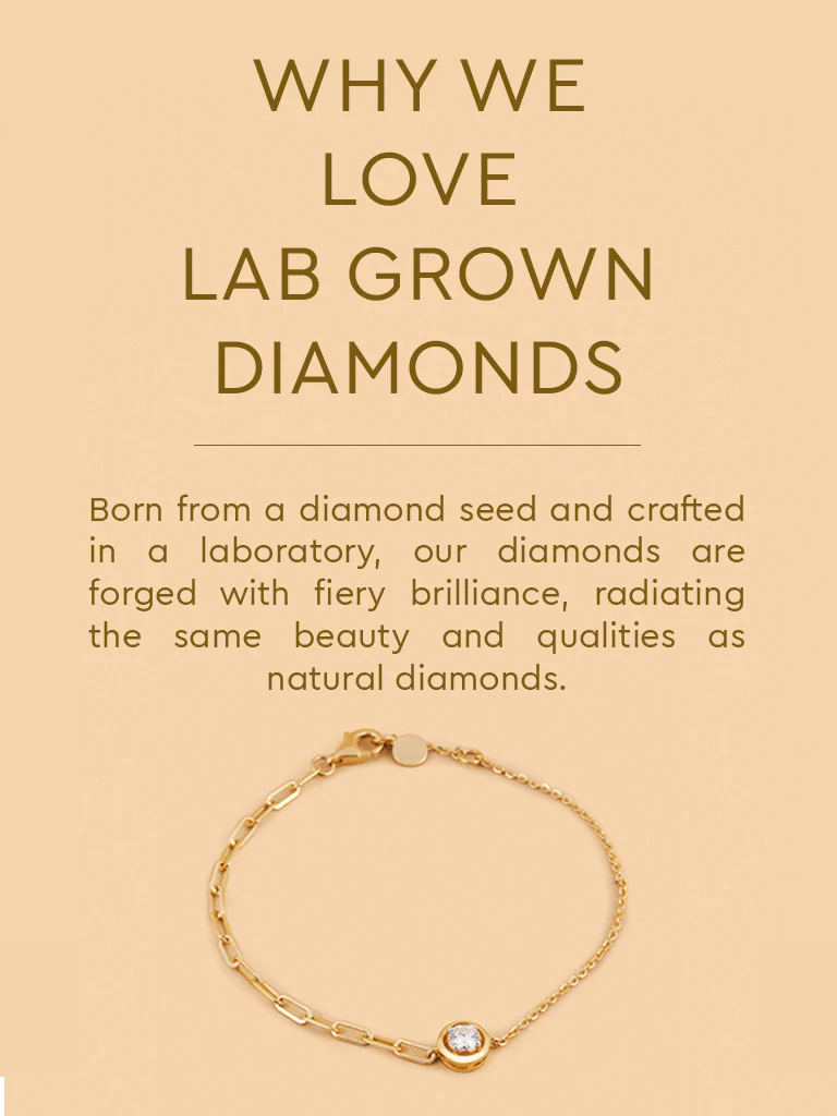 Faceted Solitaire Lab Diamond Chain Bracelet - Image 4