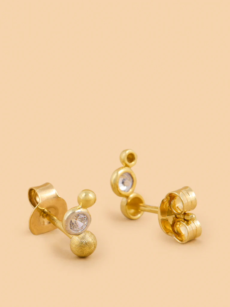 Floating Balls Lab Diamond Earrings - Image 2