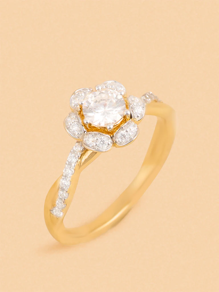 Gold Classic Floral Gold Plated Ring - Image 2