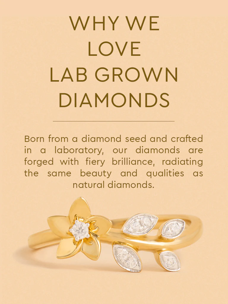 Gold Floral Solitaire Ring - Image 5