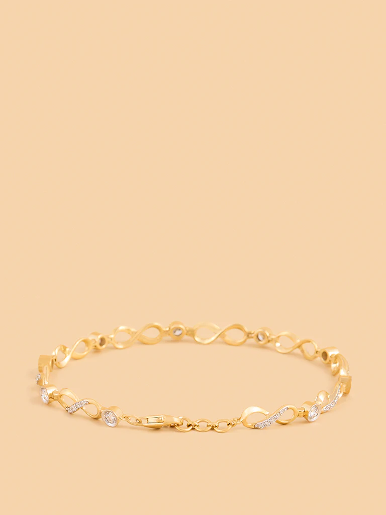 Infinity Link Solitaire Lab Diamond Bracelet - Image 2