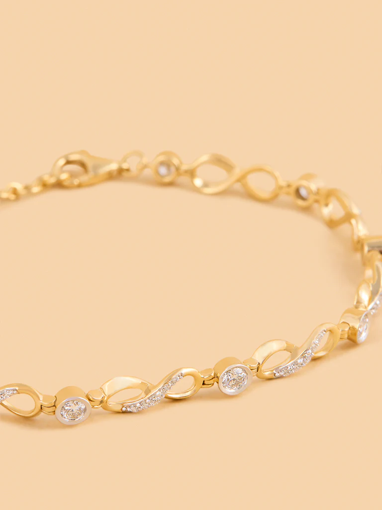Infinity Link Solitaire Lab Diamond Bracelet - Image 3