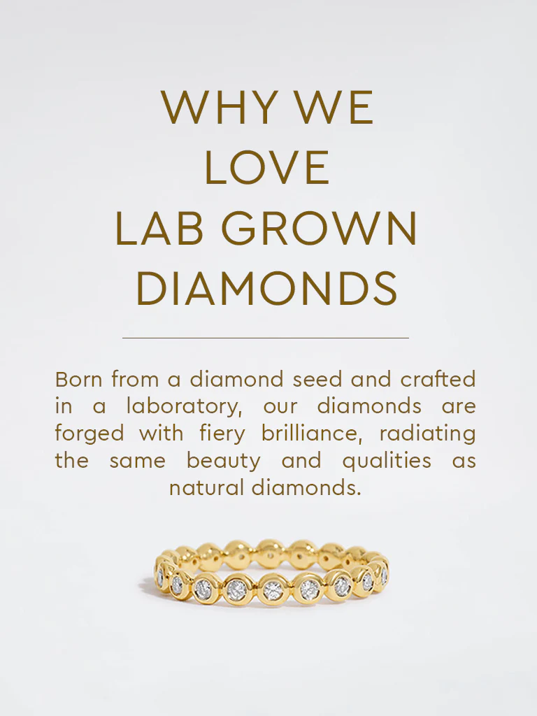 Lab Diamond Bezel Stacker Ring - Image 5