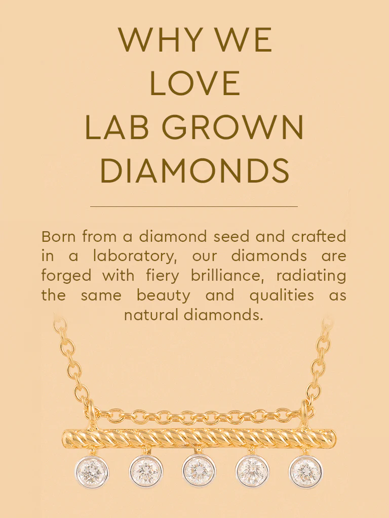 Linear Lab-Diamond Pendant Necklace - Image 4